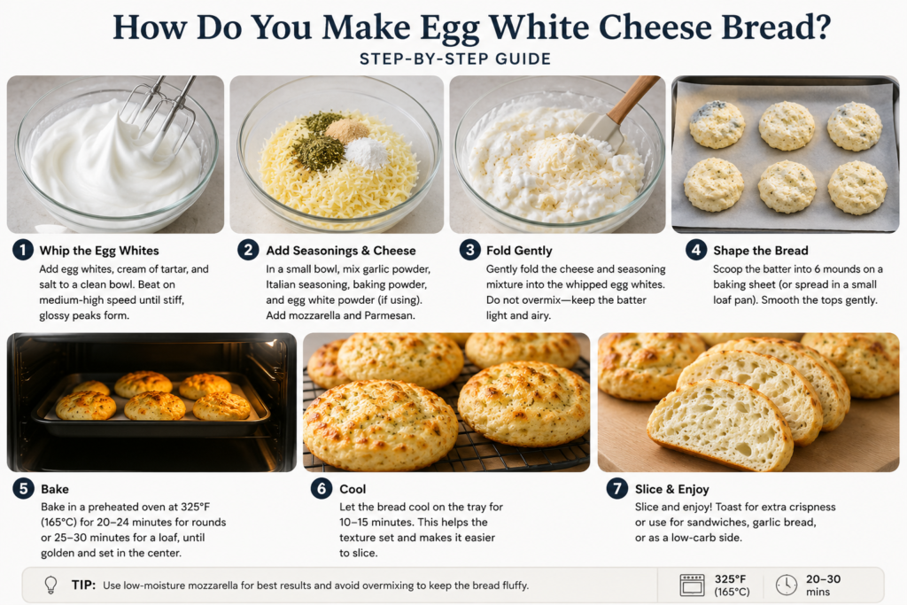How to make egg white cheese bread