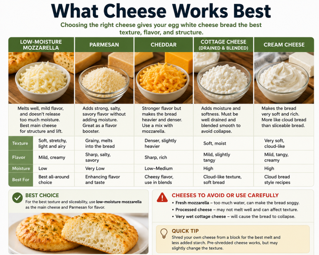 Best cheese for egg white cheese bread