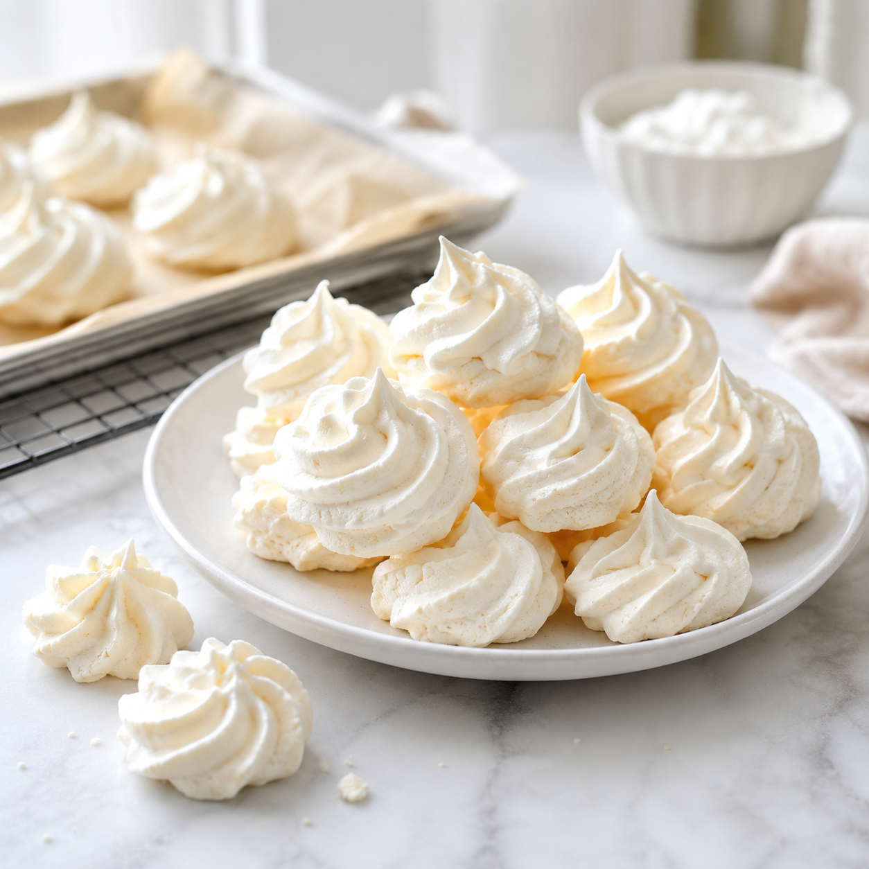 Crisp vanilla egg white cookies recipe
