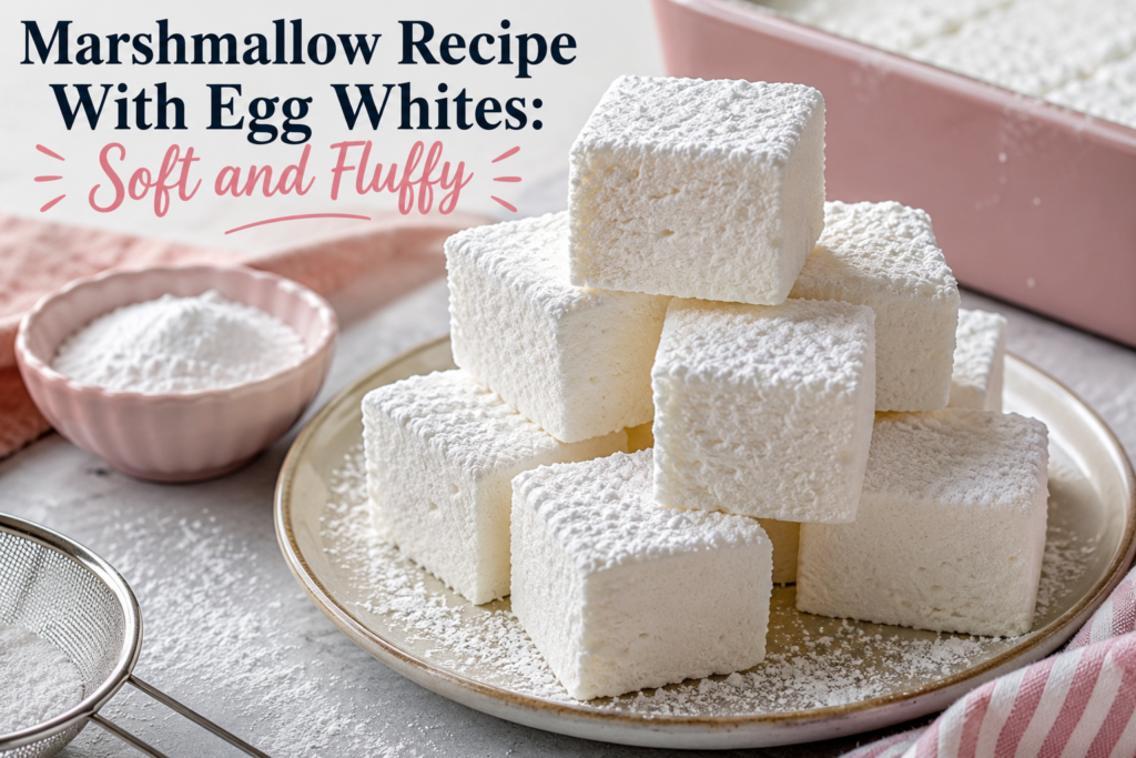 Soft and fluffy marshmallow recipe with egg whites