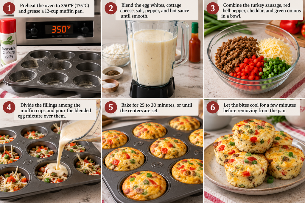 Egg white bites with cottage cheese showing a soft, creamy texture with extra protein and flavor